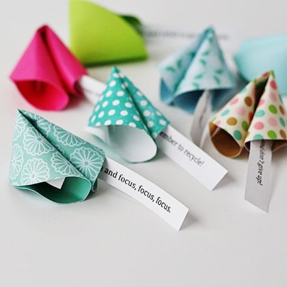 New Year Paper Fortune Cookies by Amanda Formaro for Spoonful.com