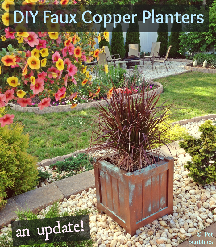 DIY Faux Copper Planters - an update!