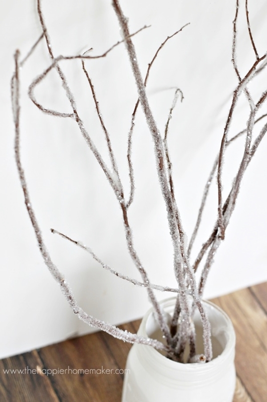 DIY Iced Branches by The Happier Homemaker