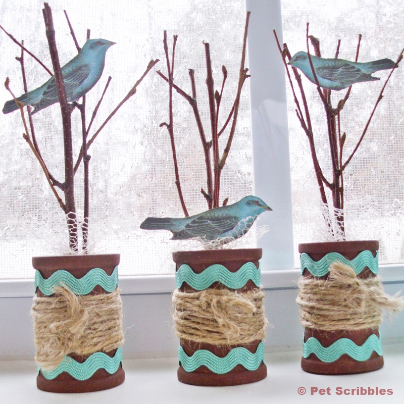 Spring Twigs and Spools Craft by Pet Scribbles