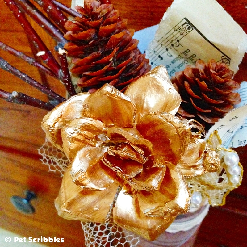 A Victorian Paper Cone DIY for a simple Winter decoration!