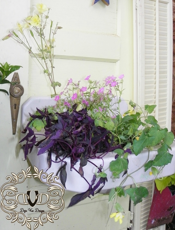 Decorating with Junk: Planter Box Sink DIY from DeJa Vue Designs