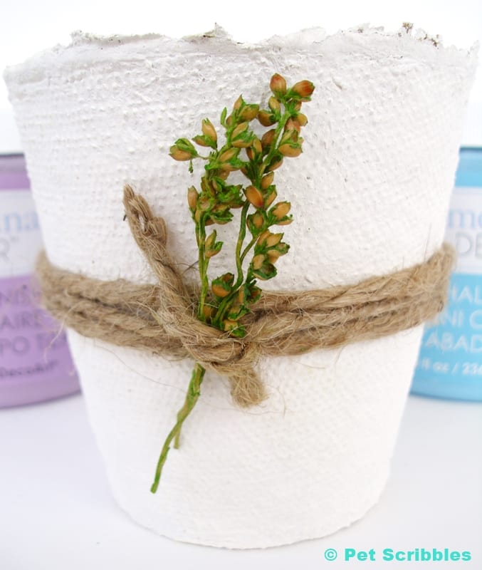 White Peat Pot Wedding Favor