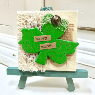 Miniature Shamrock Art for St. Patrick's Day!