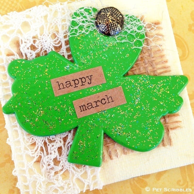 Shamrock Miniature Art DIY for St. Patrick's Day