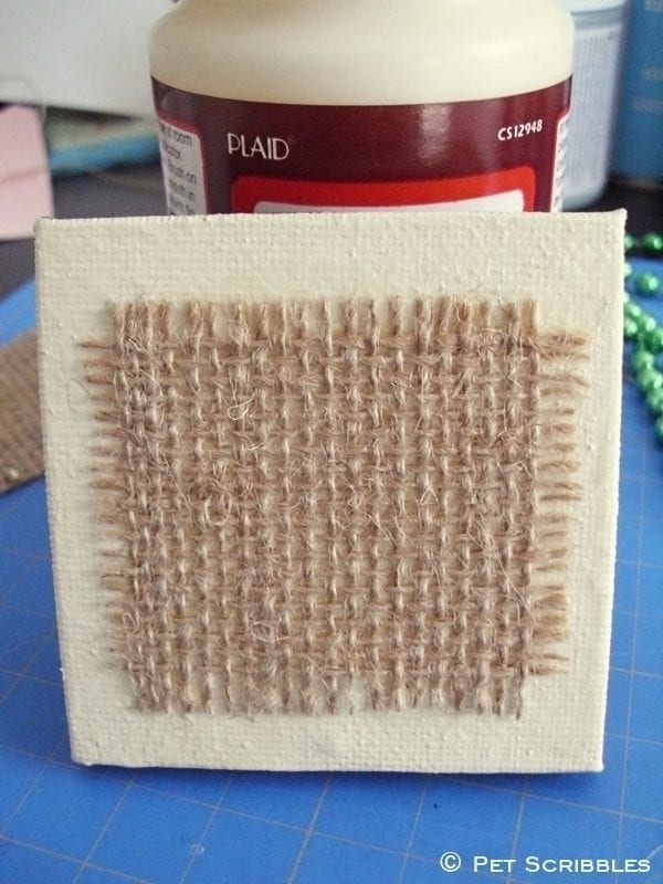 Shamrock Miniature Art DIY - mini canvas and burlap