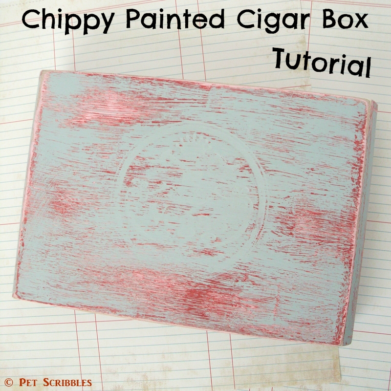 Chippy Paint Altered Cigar Box: Easily create a time-worn paint finish with this step-by-step tutorial!