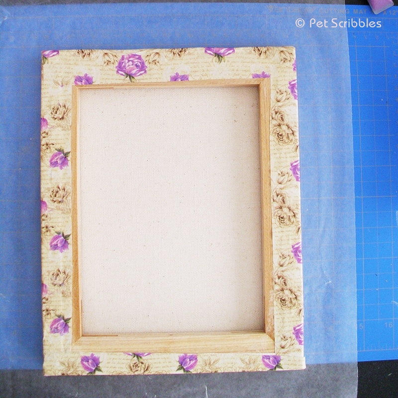 Colorful Geometric Frame Using Tissue Paper - Mod Podge Rocks