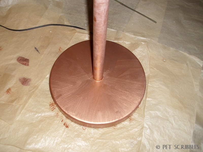 Modern Masters Copper Reactive Metallic Paint on lamp