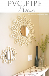 PVC Pipe Mirror tutorial by Thrifty and Chic