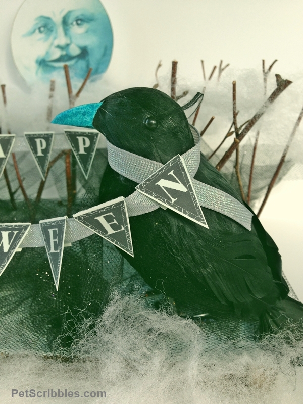 Halloween Crow Art (with free printable!)
