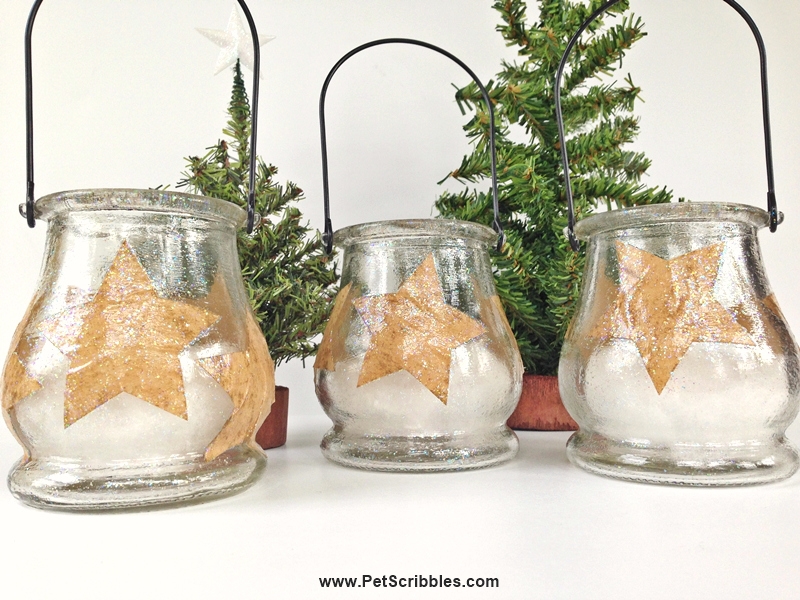 DIY Holiday Star Candle Jars Pet Scribbles