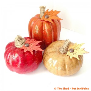 Tone-on-Tone Glitter Paint Pumpkins (no falling off glitter!)