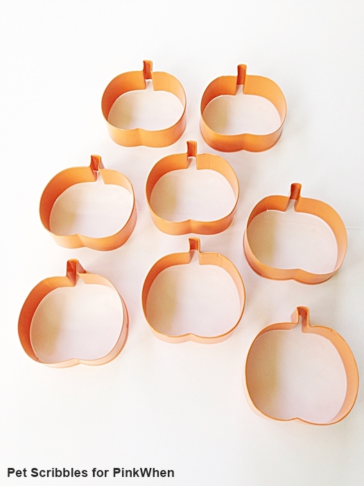 Pumpkin cookie cutters from Michaels - perfect for a Fall garland!