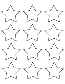 star-shaped labels from OnlineLabels.com