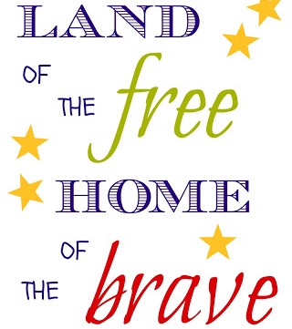 Patriotic Printable (Free) for Memorial Day, Flag Day, Fourth of July