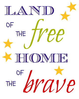 Patriotic Printable (Free) for Memorial Day, Flag Day, Fourth of July