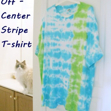 Tie Dye for Men: Off-Center Stripe T-Shirt