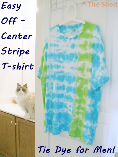 Tie Dye for Men: Off-Center Stripe T-Shirt