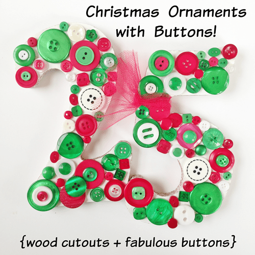 Christmas Ornaments with Buttons