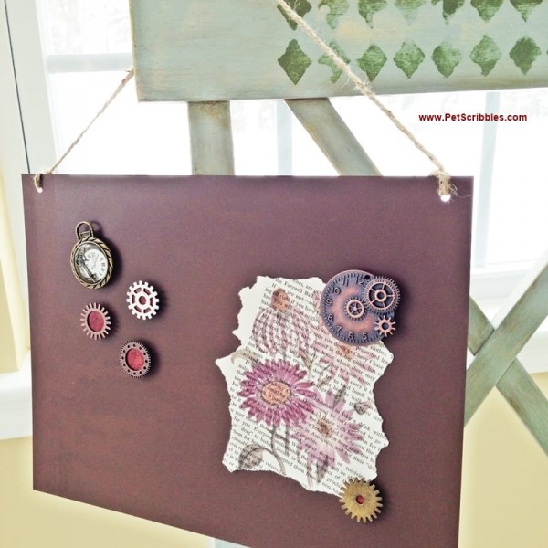 Steampunk Inspired Magnet Board and Magnets