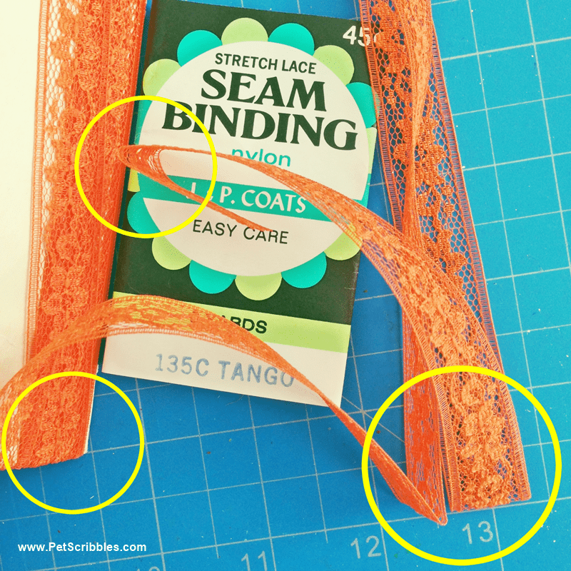 How to: Crinkled Vintage Lace Seam Binding - Garden Sanity by Pet Scribbles