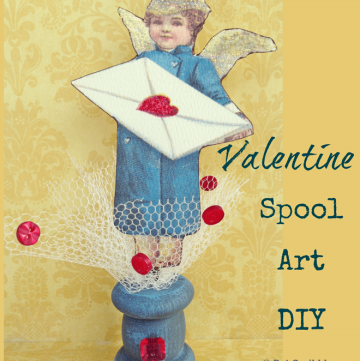 Valentine Spool Art DIY