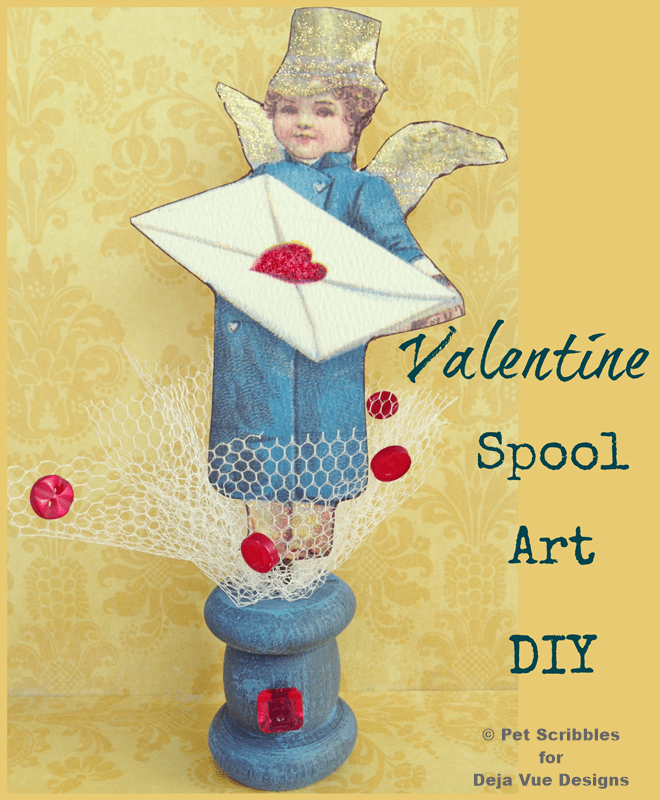 Valentine Spool Art DIY