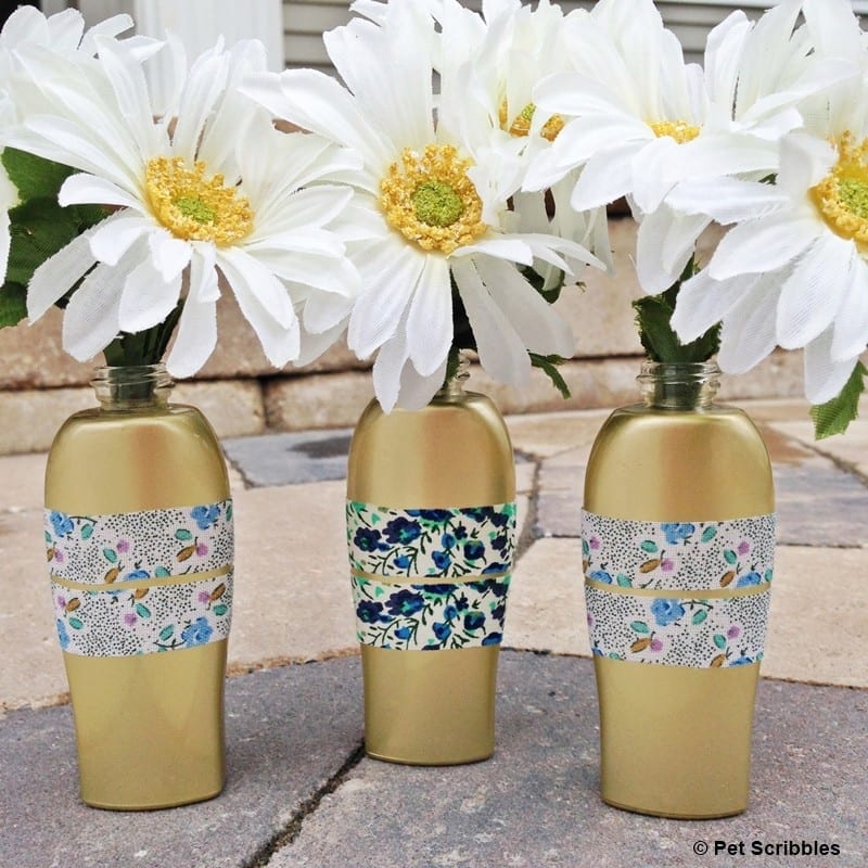 Upcycled Bud Vases from ROC Skincare bottles