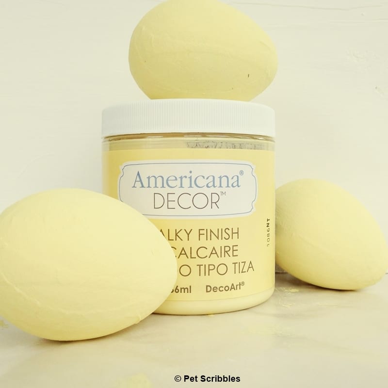 pale yellow chalky paint eggs