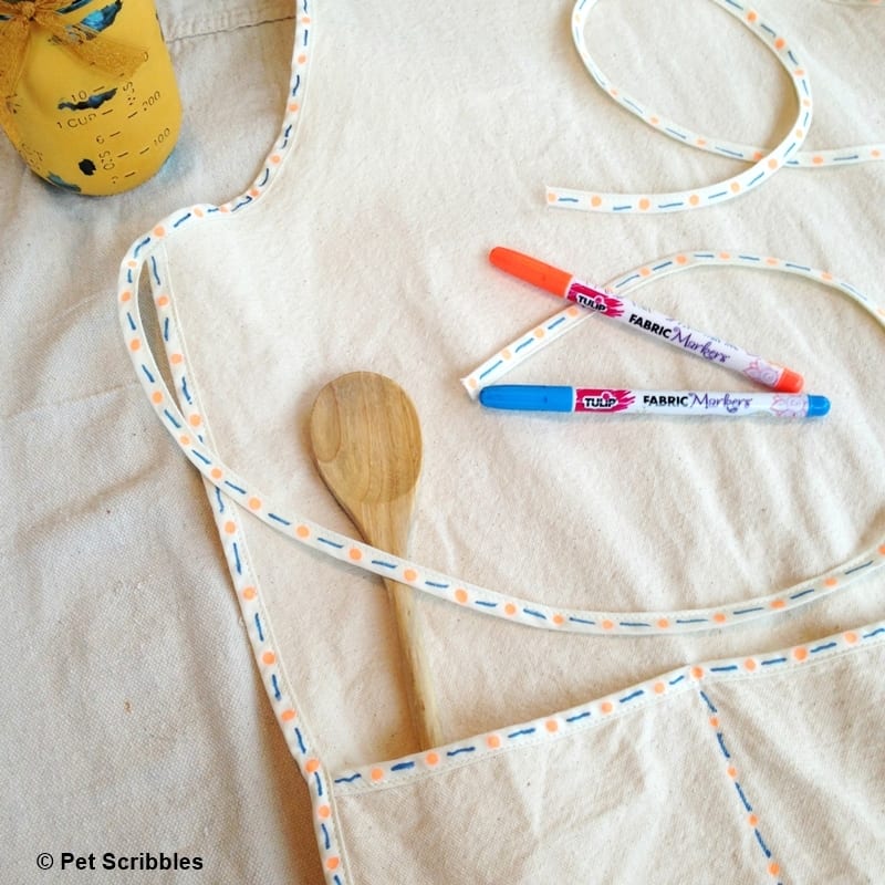 Apron Makeover with Tulip Fabric Markers