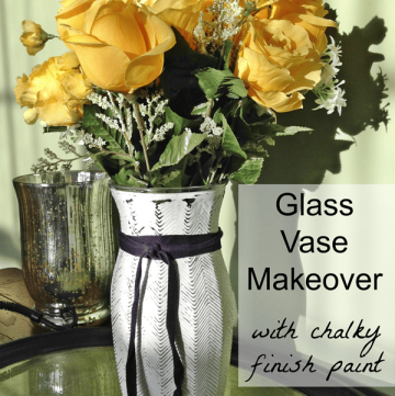 Glass Vase Makeover with chalk paint