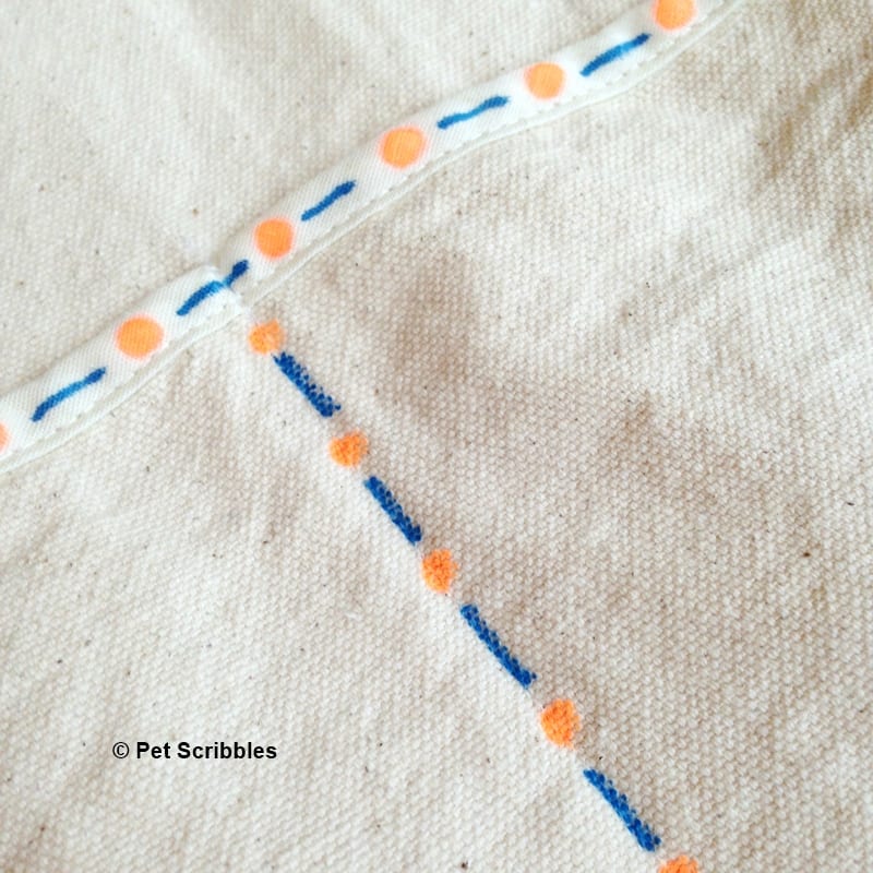 easy lines and dots with fabric markers