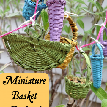 Miniature Basket Garland for a Fairy Garden