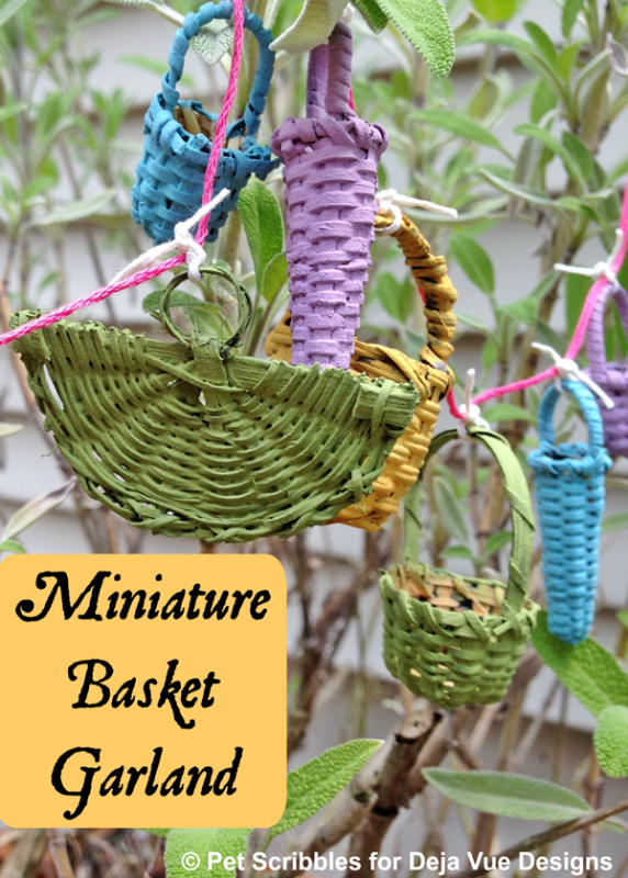 Miniature Basket Garland for a Fairy Garden