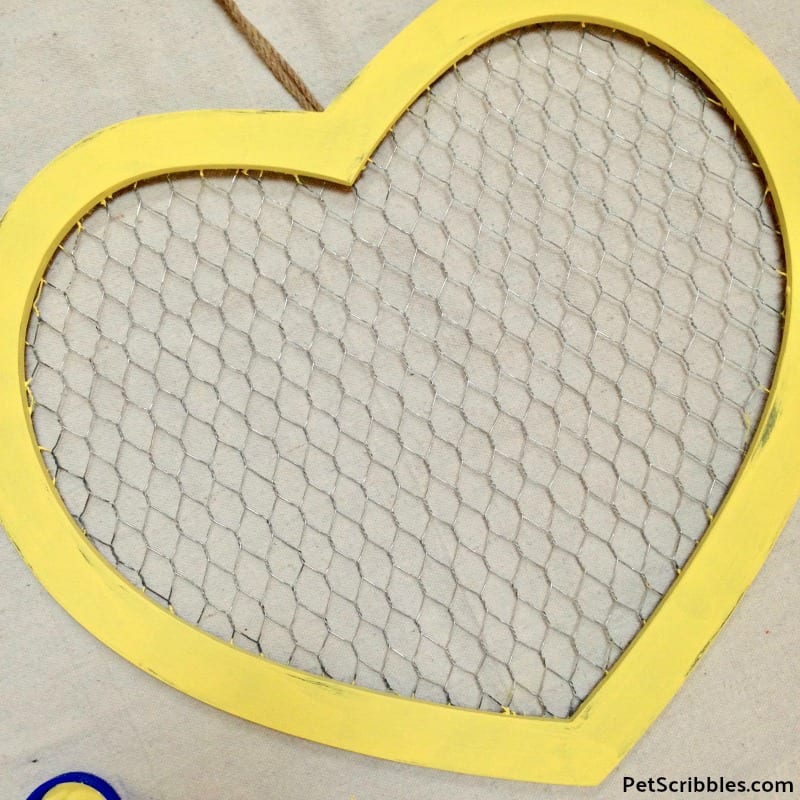 Rustic Chicken Wire Heart