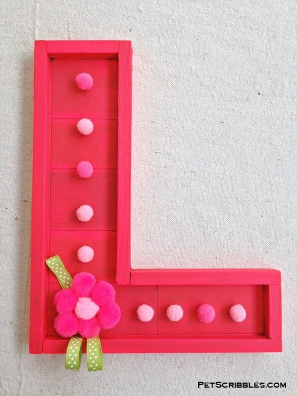 Bright Pink Wood Letter