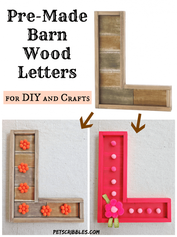 Pre-Made Barn Wood Letters for DIY and Crafts