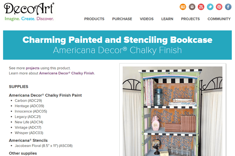 DecoArt Charming Painted Bookcase