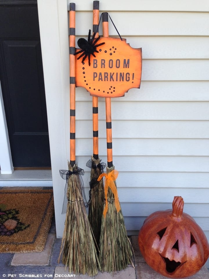 Broom Parking Halloween Display