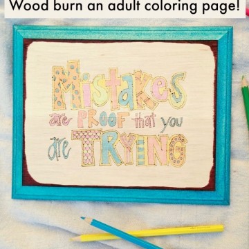 Wood burn an adult coloring page