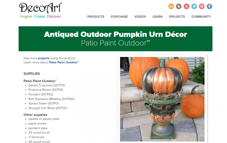 Fall Decor: Antiqued Outdoor Pumpkin Urn - Garden Sanity by Pet Scribbles