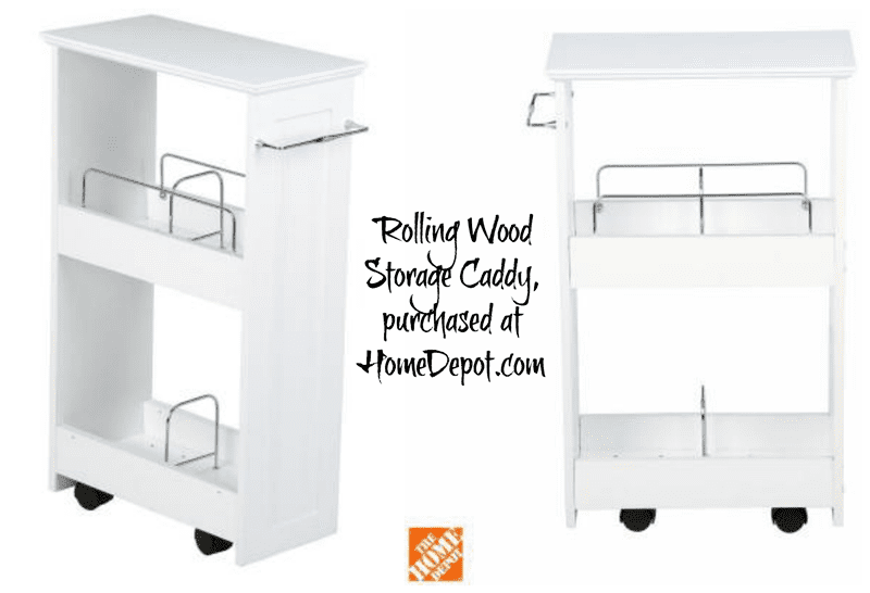 Rolling Wood Storage Caddy