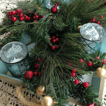 Christmas Tray Centerpiece