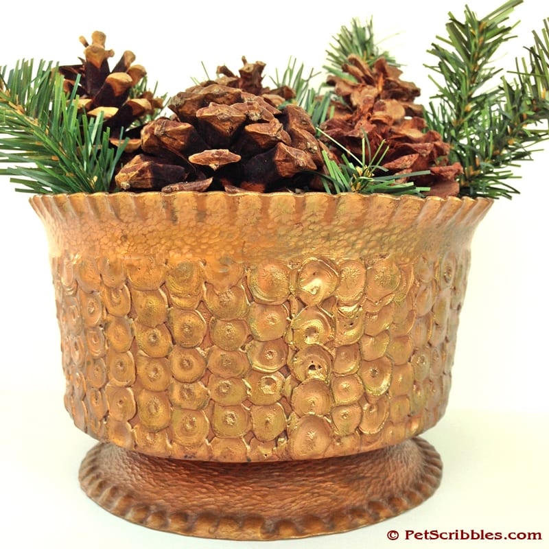 Simple Holiday Decor with Pinecones and Greenery