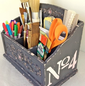 Art Supply Caddy Makeover