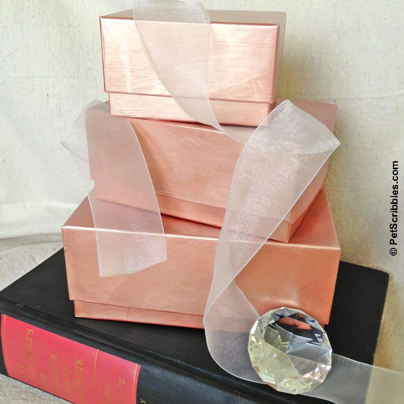 DIY Rose Gold Boxes