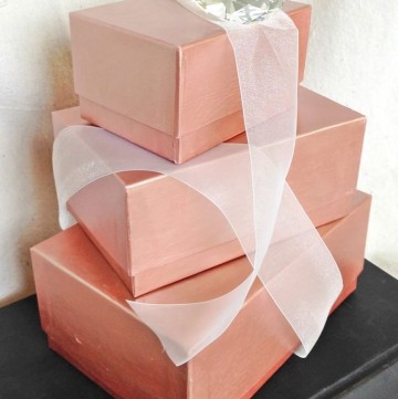 DIY Rose Gold Home Decor Stacking Boxes