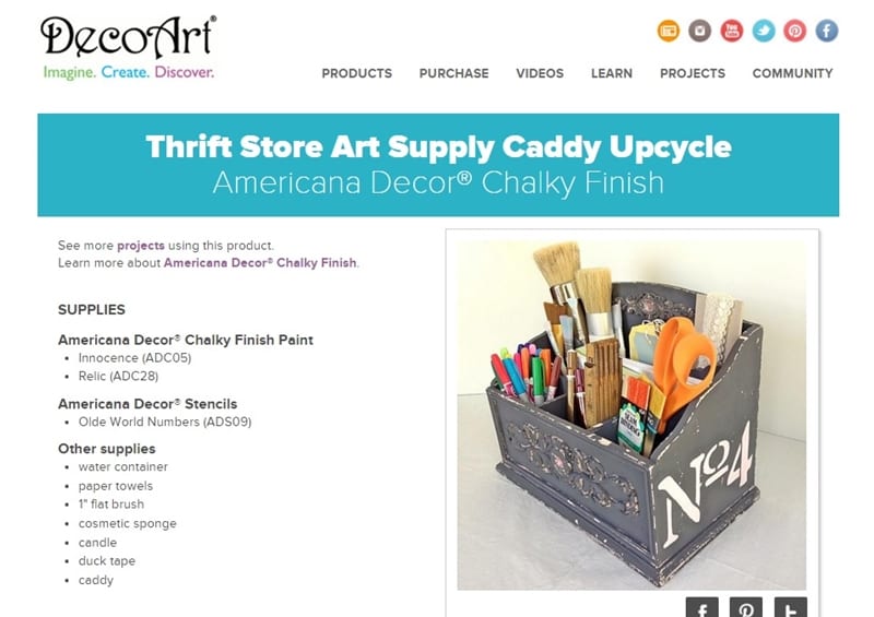 Art Supply Caddy Makeover - Garden Sanity by Pet Scribbles