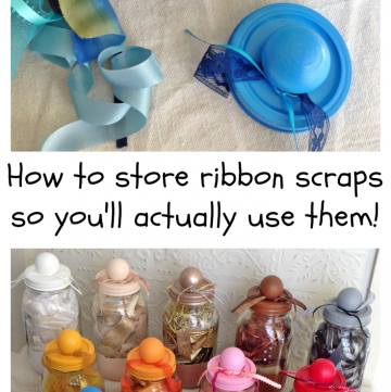 How to store ribbon scraps so you'll actually use them!